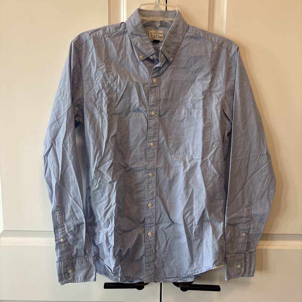 J.Crew Secret Wash Slim Fit Mens S Blue Button Down Shirt 31187